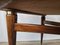 Tavolo da pranzo rettangolare in noce con ripiano in vetro e decorazioni in ottone, anni '40, Immagine 14