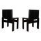 Vintage Black Lacquered Monk Dining Chair by Tobia & Afra Scarpa for Molteni, 1976, Set of 10 9