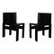 Vintage Black Lacquered Monk Dining Chair by Tobia & Afra Scarpa for Molteni, 1976, Set of 10, Image 9