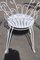 Garden Set in White Iron with Table and Armchairs, 1970s, Set of 5 3