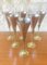 Vintage Silver Plated & Brass Champagne Glasses, Set of 6 12