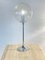 Lámpara de mesa de cromo y vidrio craquelado, años 70, Imagen 4