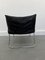 Fauteuil Mid-Century Scandinave en Cuir Patchwork Noir de Ikea, 1980s 3