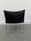 Mid-Century Scandinavian Black Patchwork Leather Lounge Chair from Ikea, 1980s, Image 3