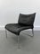 Mid-Century Scandinavian Black Patchwork Leather Lounge Chair from Ikea, 1980s, Image 1