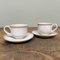 Vintage Keramik Tassen mit Untertasse, 1970er, 4er Set 1