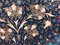 Handgeschnitztes Kupfer Tablett mit Blumenmuster in Blau und Blau 7
