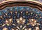 Handgeschnitztes Kupfer Tablett mit Blumenmuster in Blau und Blau 5