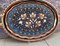 Hand Carved Floral Blue Clove Design Copper Tray with Handles, Image 4