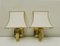 Brass Wall Lamps with Fabric Lampshades from Herda, 1970s, Set of 2 2