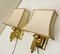 Brass Wall Lamps with Fabric Lampshades from Herda, 1970s, Set of 2 8