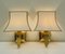 Brass Wall Lamps with Fabric Lampshades from Herda, 1970s, Set of 2 15