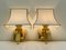 Brass Wall Lamps with Fabric Lampshades from Herda, 1970s, Set of 2 14