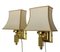 Brass Wall Lamps with Fabric Lampshades from Herda, 1970s, Set of 2 4