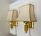 Brass Wall Lamps with Fabric Lampshades from Herda, 1970s, Set of 2, Image 10