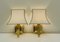 Brass Wall Lamps with Fabric Lampshades from Herda, 1970s, Set of 2 6