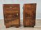 Art Deco Bedside Tables in Walnut Root with Drawer, 1940, Set of 2 4