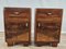 Art Deco Bedside Tables in Walnut Root with Drawer, 1940, Set of 2 1