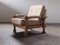 Danish Brutalist Lounge Chair in Oak by Henning Kjærnulf, 1960s 1
