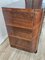 Art Deco Chest of Drawers in Walnut Root Briar with Lacquered Feet, 1930s 2