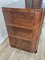Art Deco Chest of Drawers in Walnut Root Briar with Lacquered Feet, 1930s, Image 2