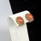 Vintage Carnelian Chinese Export Vermeil Silver Earrings and Brooch, 1970s, Set of 3, Image 3