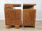 Briar Bedside Tables with Brass Handles, 1940s, Set of 2 2