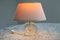 Vintage Swedish Table Lamp in Ice Glass from Pukeberg, Sweden, 1960s 2