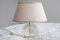 Vintage Swedish Table Lamp in Ice Glass from Pukeberg, Sweden, 1960s 1