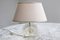 Vintage Swedish Table Lamp in Ice Glass from Pukeberg, Sweden, 1960s, Image 1
