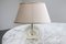 Vintage Swedish Table Lamp in Ice Glass from Pukeberg, Sweden, 1960s 8