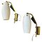 Mid-Century Modern Italian Wall Sconces in the style of Stilnovo, 1950s, Set of 2 1