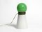 Vintage Italian Table Lamp in Green and White Murano Glass, 1960s 2