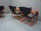 Futuristic Leather Armchairs, 1980s, Set of 4 8