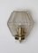 Große Goldene Hexagon Glas Wandlampe von Limburg Glashütte, 1980er 15