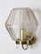 Large Golden Hexagon Glass Wall Light from Limburg Glashütte, 1980s 11