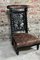 Napoleon III Chair in Blackened Wood and Velvet 2
