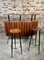 Cocktail Bar in Teak and Metal with Stools, 1950s, Set of 3 5