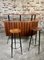 Cocktail Bar in Teak and Metal with Stools, 1950s, Set of 3, Image 5