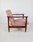 GFM-142 Lounge Chair in Pink Boucle attributed to Edmund Homa, 1970s 7