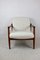 GFM-64 Brown Armchair in White Ivory Bouclé attributed to Edmund Homa, 1970s 10
