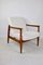 GFM-64 Brown Armchair in White Ivory Bouclé attributed to Edmund Homa, 1970s, Image 1