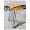 Vintage Stools and Table in Steel and Wood, 2010s, Set of 3 2