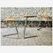 Mesa y taburetes vintage de acero y madera, década de 2010. Juego de 3, Imagen 10