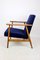 Vintage Like Fox Easy Chair in Navy Blue, 1970s 7