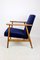 Vintage Like Fox Easy Chair in Navy Blue, 1970s, Image 7