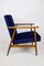 Vintage Like Fox Easy Chair in Navy Blue, 1970s, Image 5