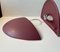 Vintage Danish Ceramic Up-Light Wall Sconces in Plum Magenta Glaze, Set of 2, 1980s, Set of 2 5