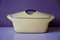 Yellow Enameled Cast Iron Casserole Dish by Raymond Loewy for Le Creuset, 1950s 1