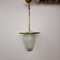 Lámpara colgante farol de metal y vidrio, años 50, Imagen 5